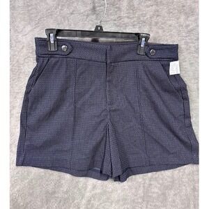 NWT Maurices Dress Shorts Bengaline 4" Inseam Size Large Navy blue High Rise